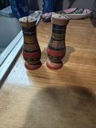 Salt & Pepper Shakers Hand Carved, Hand-painted Wood, From Mexico, Souvenir  — photo 2