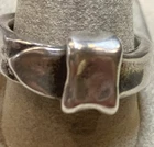UNOde50 Belt Buckle Ring Sterling Silver Plated Sz 9.5 Approx 8.3g Vintage