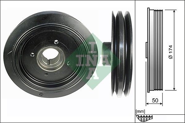 Schaeffler INA 544 0107 10 Riemenscheibe, Kurbelwelle FüR Mitsubishi Toyota-image