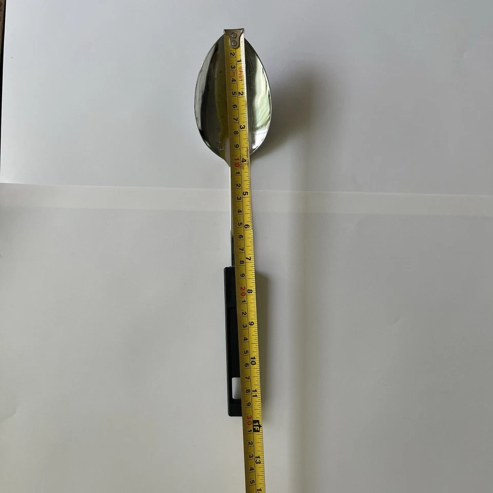 Foley Chrome Plate Serving Solid Spoon 13" Black Handle USA - Image 4 of 4