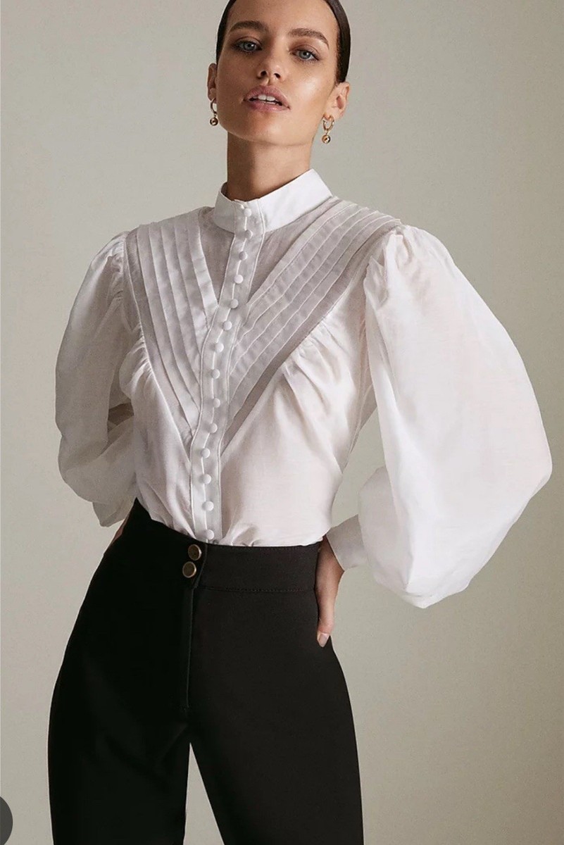 Lydia Millen Shoulder Frill Top Karen Millen Lydia Millen Silk