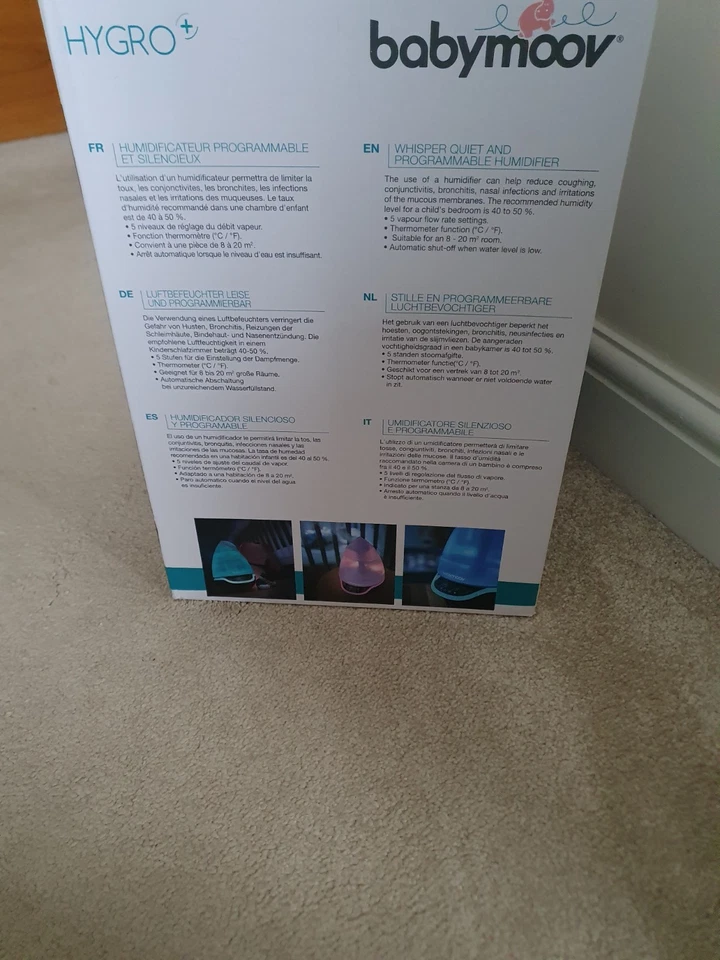 Babymoov Hygro Plus Humidifier for Baby Night light Ultrasonic Cool Mist - Image 2 of 4