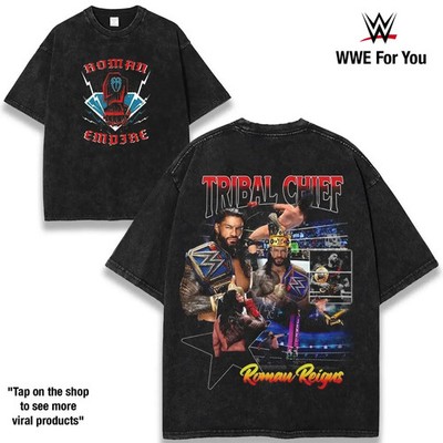 9 Design - WWE Roman Reigns Cotton T-Shirt   Wrestling Inspired Graphic Tee