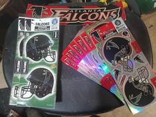 lot of 10 sheetAtlanta Falcons Vintage 90s Original Sticker Set Stickers New NFL