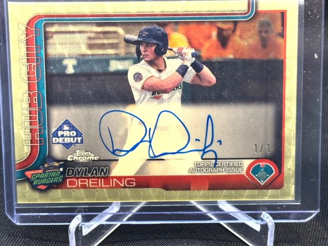 Dylan Dreiling 2025 Topps Pro Debut Superfractor Auto 1/1 Rangers