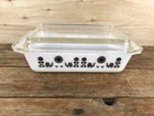 Vintage Pyrex 1958 Black Rooster Space Saver #575 B Casserole 2qt w/Lid READ
