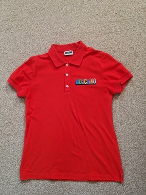 JUNGEN MOSCHINO TEENAGER POLOSHIRT - DUNKELORANGE - ALTER 12 JAHRE Sehr Guter Zustand 