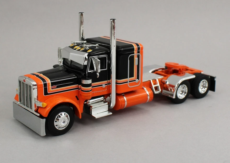 2025 DCP 1:64 *BLACK* Peterbilt 379 48" Flattop w/Walinga Bulk Feed Trailer NIB - Image 4 of 4
