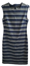 Banana Republic NWT Navy Gray Striped Sheath Dress Size 6 Career Stretch
