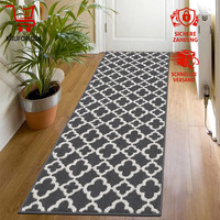 TeppichläUfer Rutschfest Modern Waschbar 50X150 Cm Dunkelgrau FüR Flur KüChe