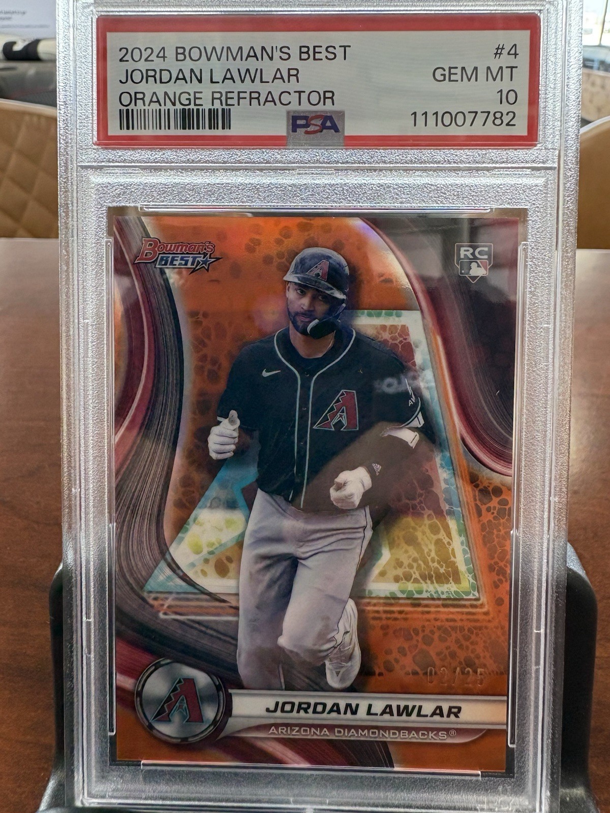 💥2024 Bowman's Best - Jordan Lawlar #4 Orange Refractor 2/25💥POP 1💥