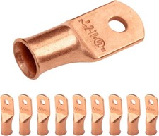 10pcs 2 AWG 10 Stud Battery Lugs, Heavy Duty Wire Ring Terminals
