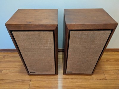 Vintage KLH Model 5 Five Walnut MCM Speakers - Made in the USA (See Video!)