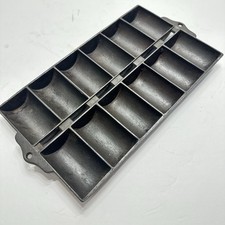Antique Wagner Ware Cast Iron French Roll Pan #9 New England Style Mini Breads