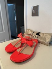 Gina Pink Bow Sandals Size 6 Bright Pink