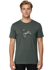 Broken-Game-Controller Mens Graphic Tee, 100% Cotton, Casual Summer Wear