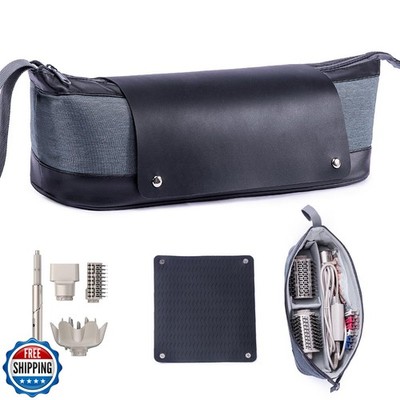 ELCUPA 2IN1 Hair Tools Travel Bag with Removable Heat Resistant Mat Curling I