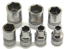7 Piece Williams 12 Drive 6 Point Socket Set 38-78 St-628 Made Usa Used