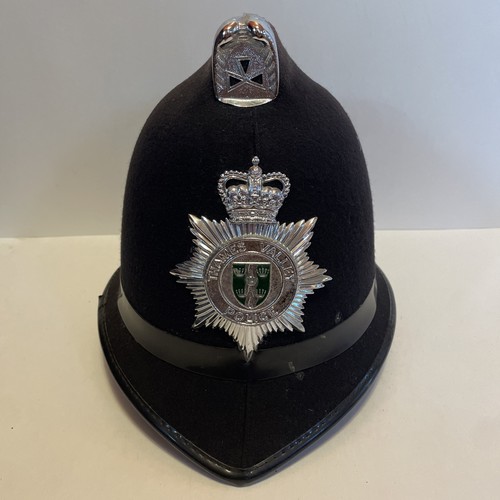 Vintage Thames Valley UK Bobbies Custodian Helmet British Police Black Felt