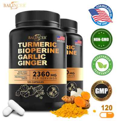 Turmeric Curcumin with Ginger + Black Pepper, Joint Health Supplements