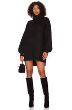 Show Me Your MUMU L130801 Womens Black Chester Sweater Dress Size M