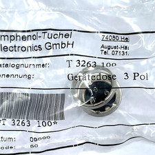  15 Pcs Amphenol Tuchel T 3263 100 Circular DIN Connectors 3 Pin female