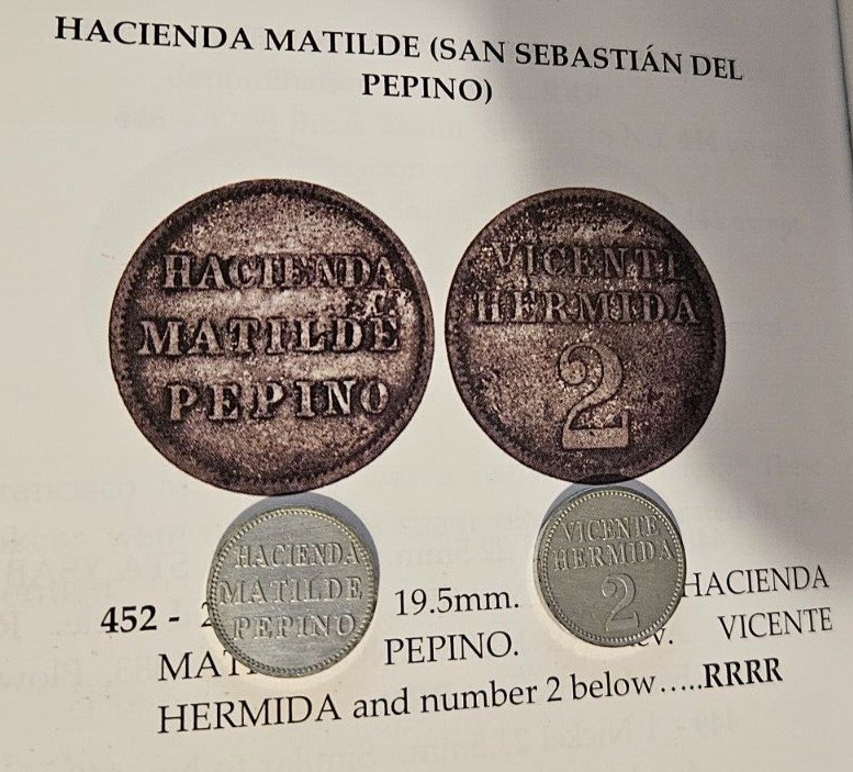 2 ALMUD HACIENDA MATILDE SAN SEBASTIAN PUERTO RICO remake ficha token CAFE coin
