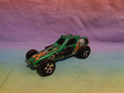 Vintage 1982 Hot Wheels Metallic Green Viking Enforcer Side Guns