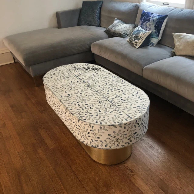 Floral ottoman coffee table deals