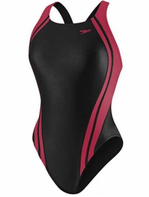 SPEEDO Racing Quantum Spliced Super Proback Swimsuit Black/Pink