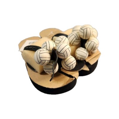 Volleyball Hot Flops Sandles Girls Medium Size Youth 13- Adult 1 