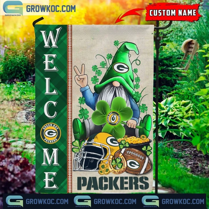 Personalized Garden Flag, St.Patrick's Day With Gbss Team Packerss Garden Flag