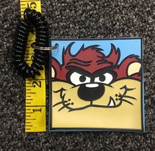 Looney Tunes Tazmanian Devil Face Rubber Keychain Used