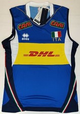 MN143  ERREA FIPAV DHL MAGLIA AUTENTICA PALLAVOLO ITALIA UOMO ITALY VOLLEY