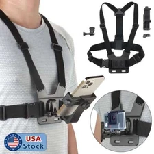 Chest Harness Body Strap Mount Accessories Adjustable for iPhone GoPro Android