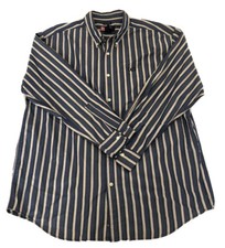 Vintage Chaps Button Down Striped Dress Shirt Men’s XL Easy Care Classic Shirt