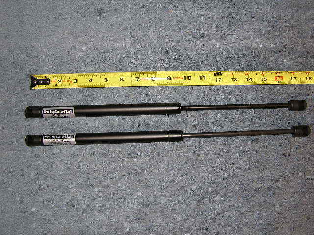 Gas Strut Lift Support For LEER Truck Topper - 17.13" Extended, 11.22" Compressed, 135lb Force (Pair Of 2) - View #6