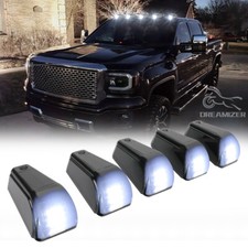 5pcs 12led Wireless Solar Powered Roof Cab Lights For Gmc Sierra 1500 2500 3500