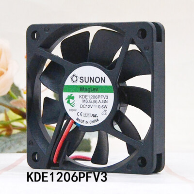 SUNON Brand KDE1206PFV3 12VDC 0.6W 60*60*10MM Silent Cooling Fan Fully Teste