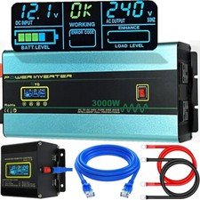 YQ Pure Sine Wave Power Inverter 12V to 240V 3000W 6000W Caravan LCD Converter