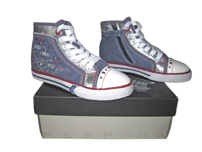NIB Geox Fashion Sneaker High Tops Shoes, sz 33 (2 US)