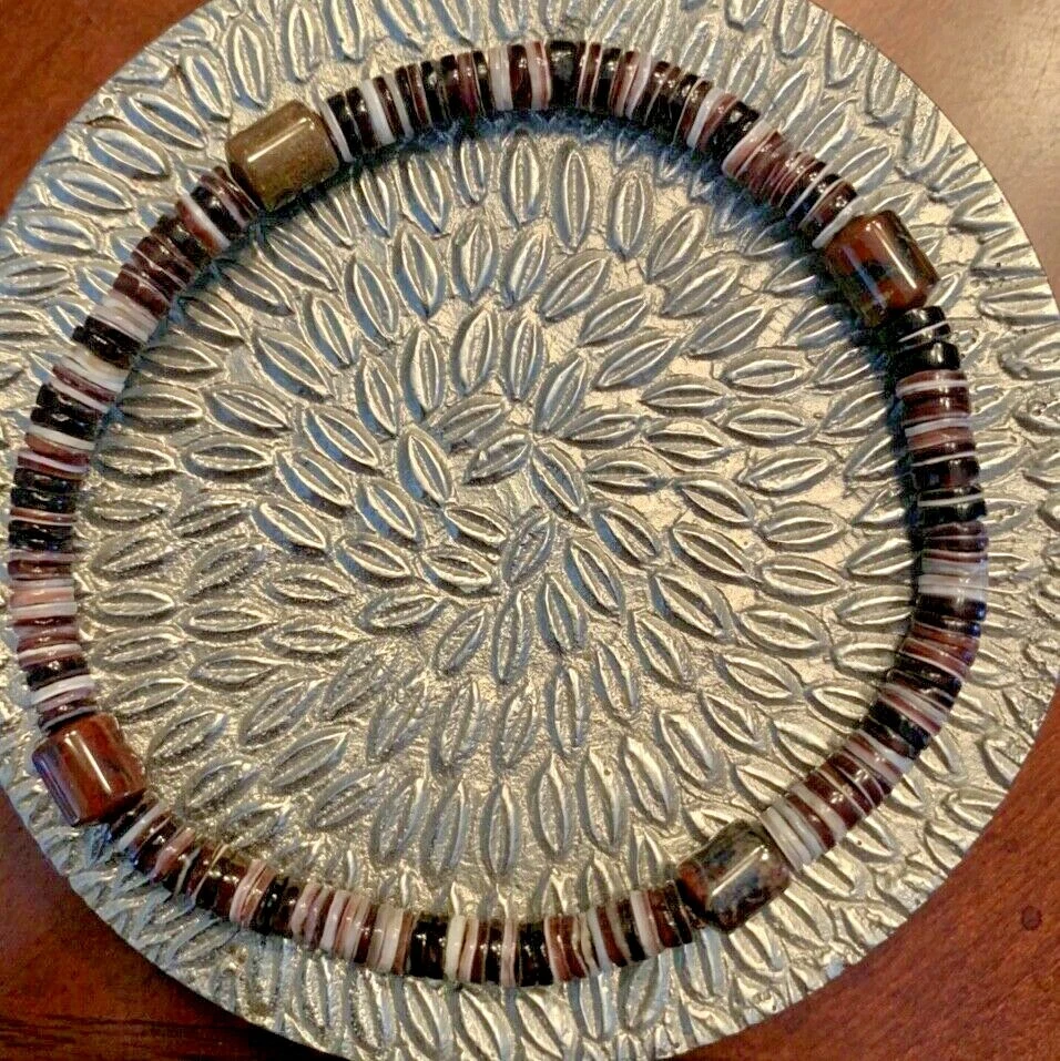 "Pulsera elástica Shell Heishi y Jaspe de 8""" Foto 2 de 3