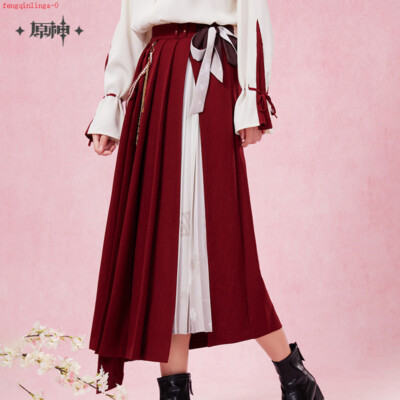 Genshin Impact Official Yae Miko Theme Maxi Dress Women's Vintage Long Skirts