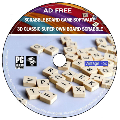 3D Scrabble Brett PC Klassiker Spiel - Super Eigenes Brett - Neu Werbung Pop Up Gratis PC CD