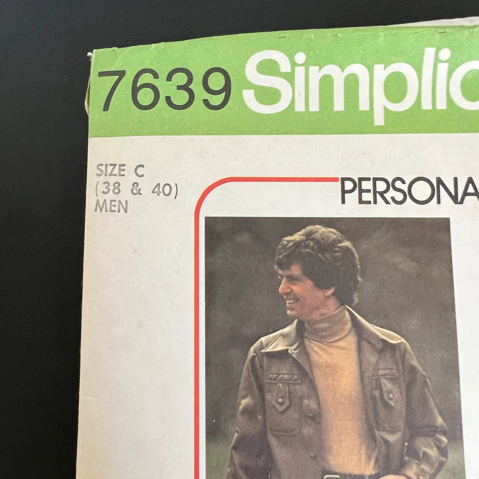 Vintage 1970s Simplicity 7639 Men’s Jacket + Pants Sewing Pattern 38 40 UNCUT - Image 3 of 4