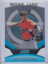 MANNY MACHADO ROOKIE CARD Die-Cut 2011 BOWMAN CHROME RC Baseball Orioles Padres