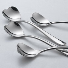 Genuine Italian Design spoon ALESSI for Delta Airline Heart Shaped Coffee Spoons