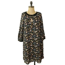 Dr2 Daniel Rainn Shift Dress Size S Lined Floral Black Multi NEW Tag B30