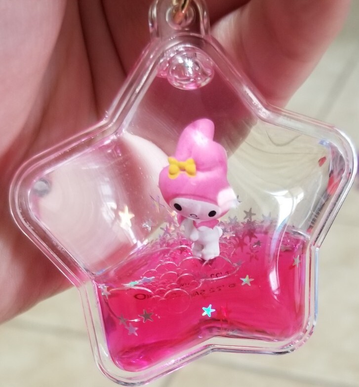 Sanrio Tsunameez My Melody Pink Glitter Shaker Keychain | eBay