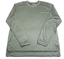 Panama Jack Embroidered Logo Shirt Adult Medium Gray Long Sleeve Activewear Top